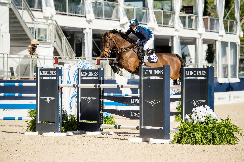 Ashlee Bond (ISR) and Donatello won the $10,000 CSIO5* CP Welcome Stake.
Photo by Kathy Russell Photography