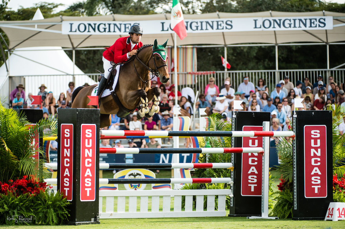 Eugenio Garza Perez (MEX) and Victer Finn DH Z were one of two double-clear performers for Mexico. Photo by Kathy Russell Photography.