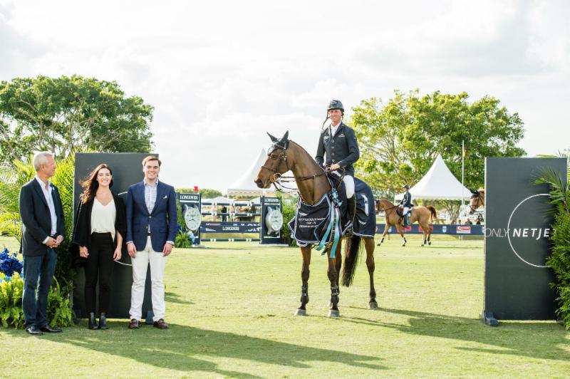 Ben Maher (GBR) and Cirus du Ruisseau Z win the FEI $71,200 NetJets Classic