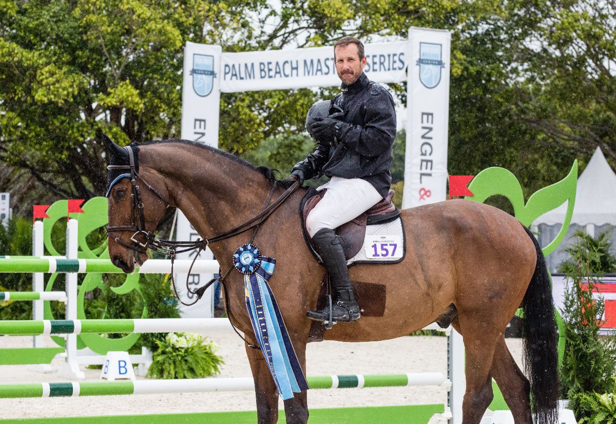 Andy Kocher and Dundee win the $8,000 CSIO5* Warm-Up to kick off the week at the Longines FEI Jumping Nations Cup™ USA at Deeridge Farms.
Photo by Kathy Russell Photography