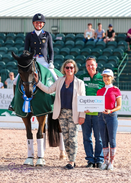 Katherine Bateson Chandler with judge Mariette Sanders-Van Gansewinkel, Adequan®’s Allyn Mann and Olga Hartsock of CaptiveOne Advisors.