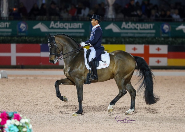 Kiichi Harada and Fairytale S land their first ever international win together, topping the FEI Grand Prix Freestyle CDI3*, presented by Summit Farm.