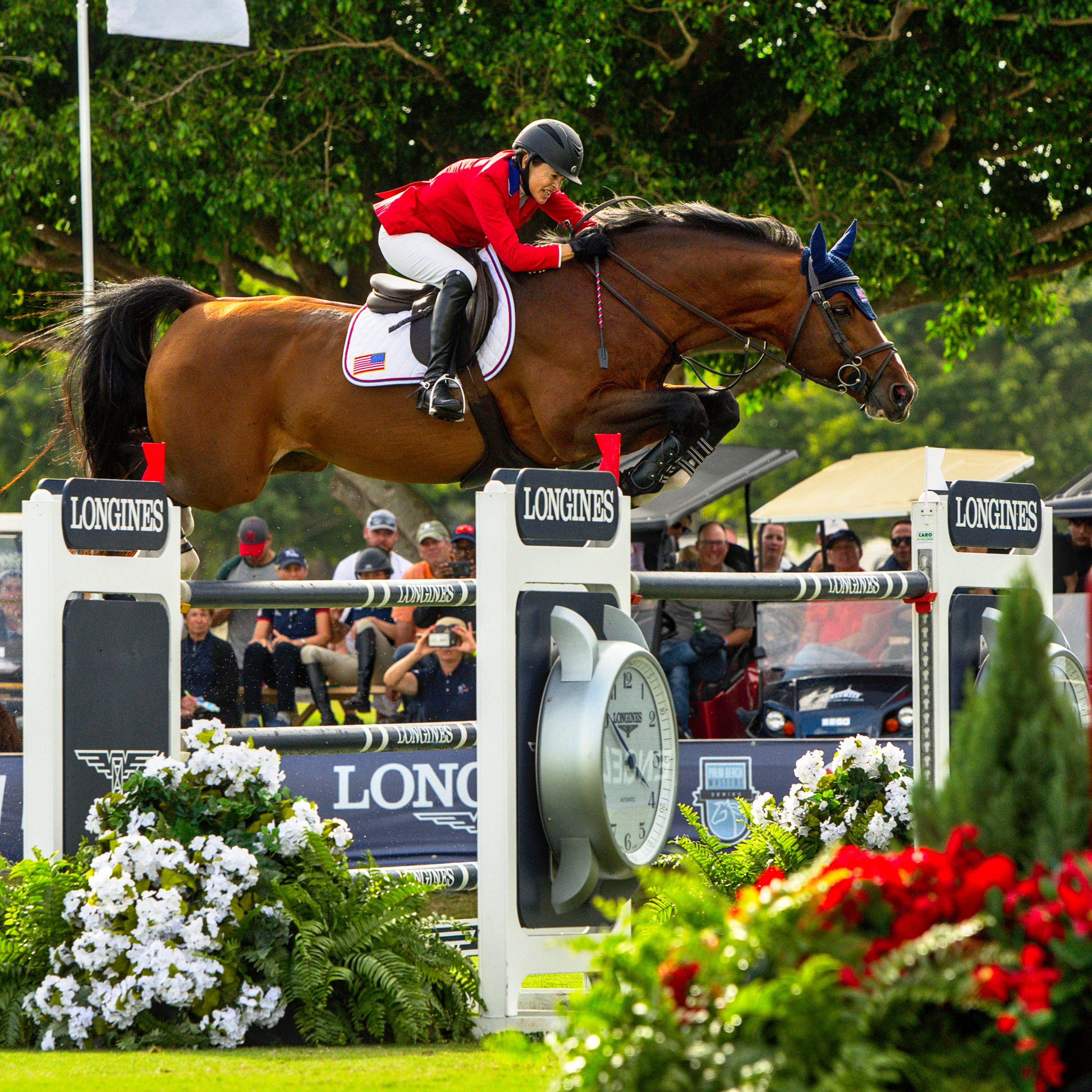 Royce & Margie making a great effort heading home at Longines FEI Jumping Nations Cup at Deeridge Farm