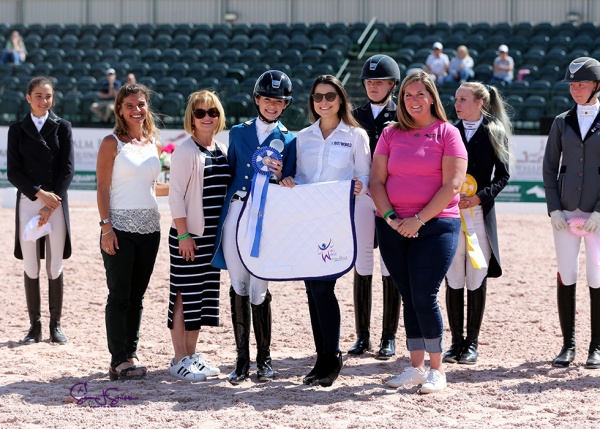 Annelise Klepper with Jessica Newman, Terri Kane, Molly McDougall of Just World International and Whitney Fernandes of Adequan®. ©SusanStickle.com