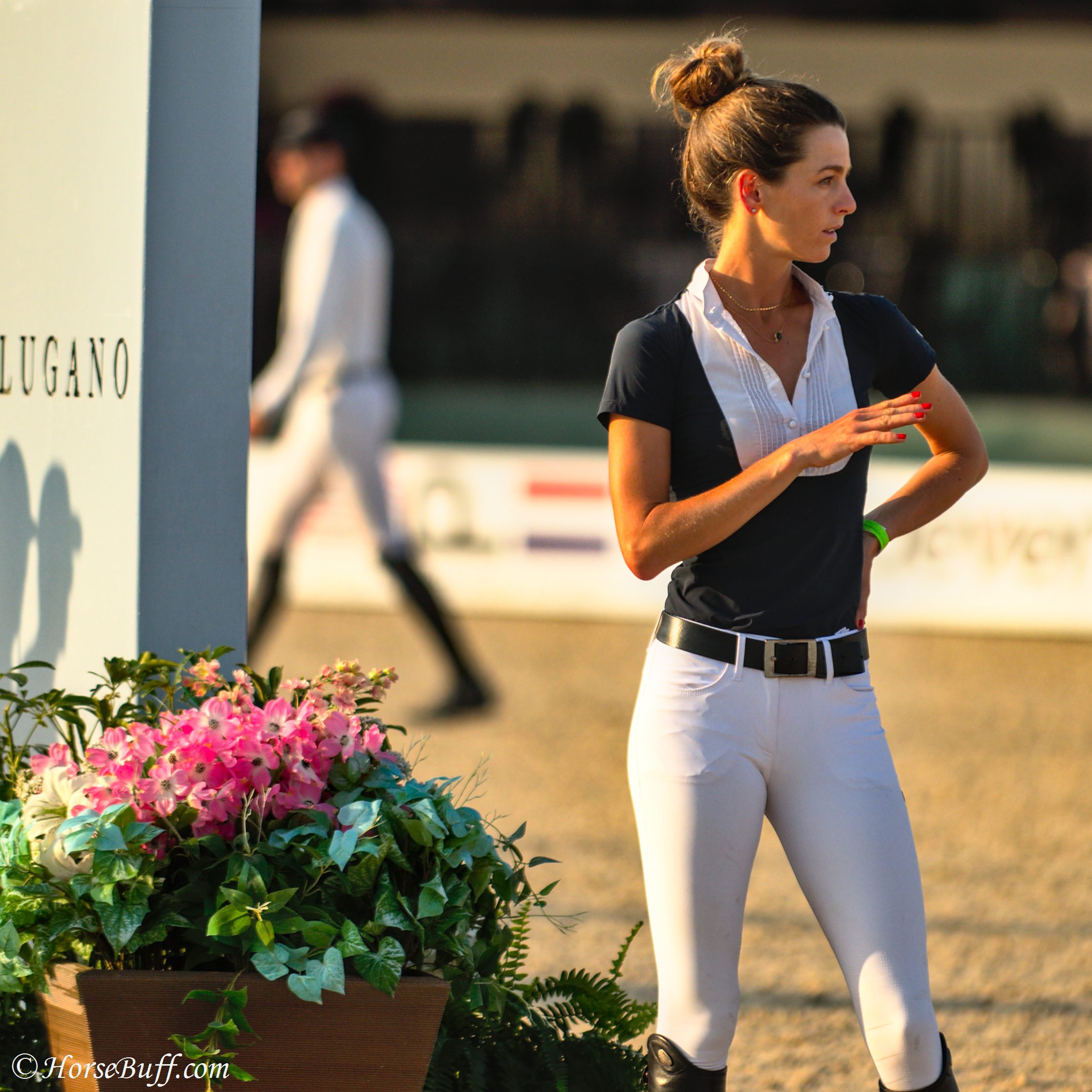 Walking the course and thinking about  strategy © HorseBuff.com   