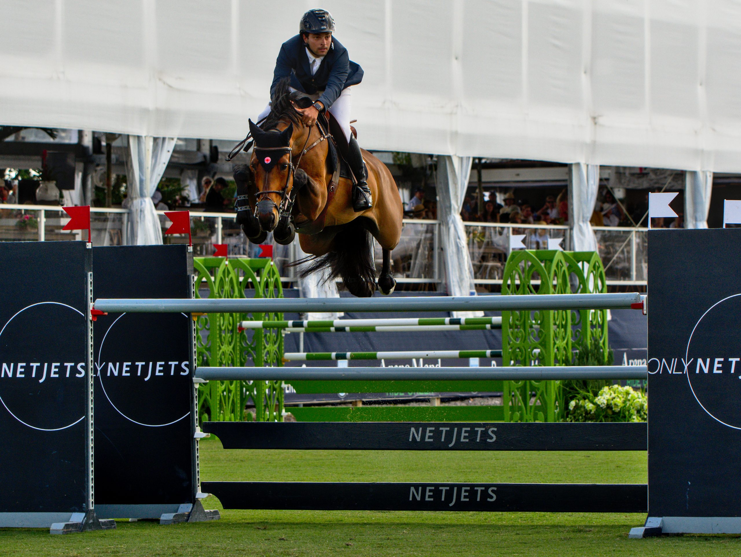 Daniel Bluman (ISR), Colestina jumped to great clears ending up in 6th place.    Photo © @showjumping247 