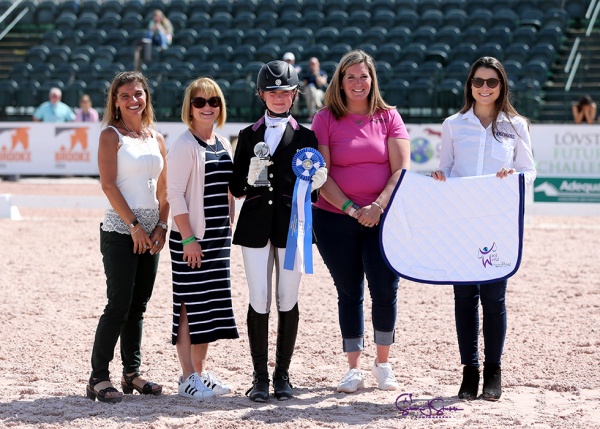 Maren Elise Fouche-Hanson with Jessica Newman, Terri Kane, Whitney Fernandes of Adequan® and Molly McDougall of Just World International. ©SusanStickle.com