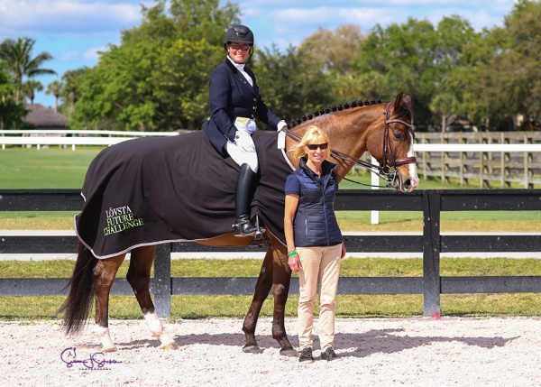 Michelle Gibson takes the qualifying place on board Barland I.M. in the FEI Intermediate II Future Challenge, presented by Lövsta. ©SusanStickle.com