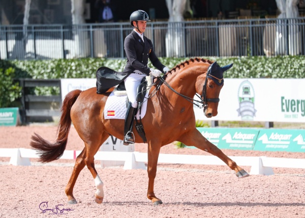 Pablo Gomez Molina (ESP) lands his second win of the week with a plus-75% victory on Furst Fiorano Ymas, by Furst Piccolo, in the FEI Intermediate I Freestyle CDI3*, sponsored by Harmony Sporthorses. ©SusanStickle.com