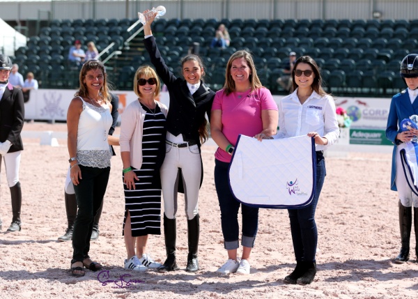 Scarlett Hansen with Jessica Newman, Terri Kane, Whitney Fernandes of Adequan® and Molly McDougall of Just World International. ©SusanStickle.com