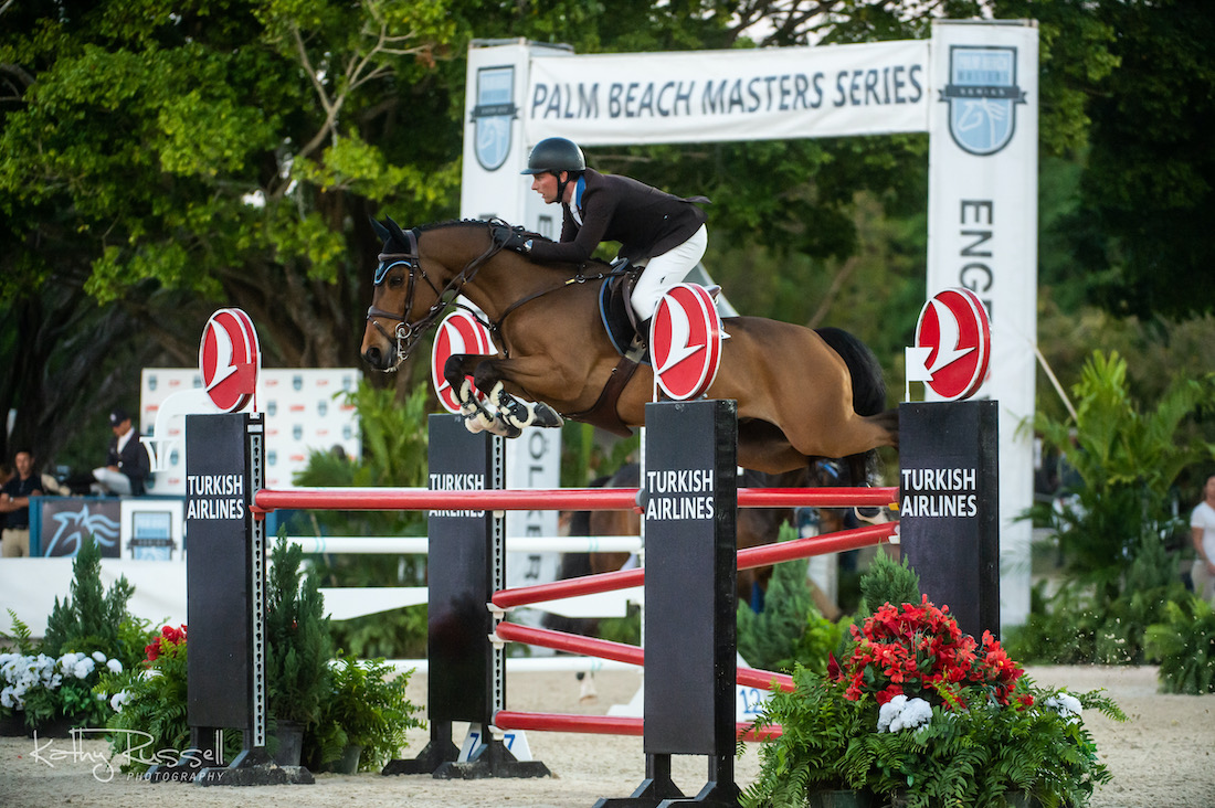 Stephen Moore (IRL) and Team de Coquerie won the $36,600 CSI2* Bruins Tour Challenge, the final event of the inaugural Sunset Challenge at the 2020 Palm Beach Masters Series®. 