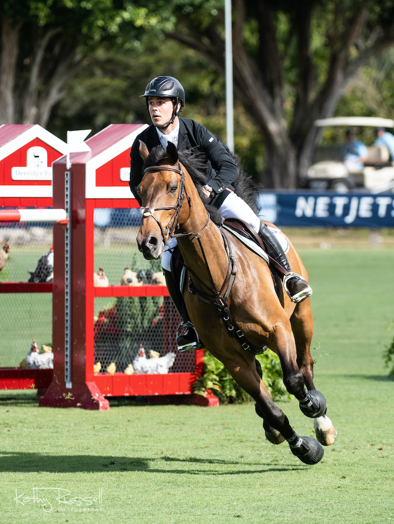 Sergio Alvarez Moya (ESP) and Charmeur won the $36,600 CSI5* NetJets Speed Challenge Friday morning at Deeridge Farms.