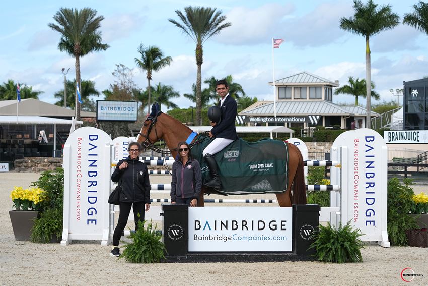 Joao Carvalho & And Action presented as winners of the $10,000 1.40m Bainbridge Companies Welcome © Sportfot