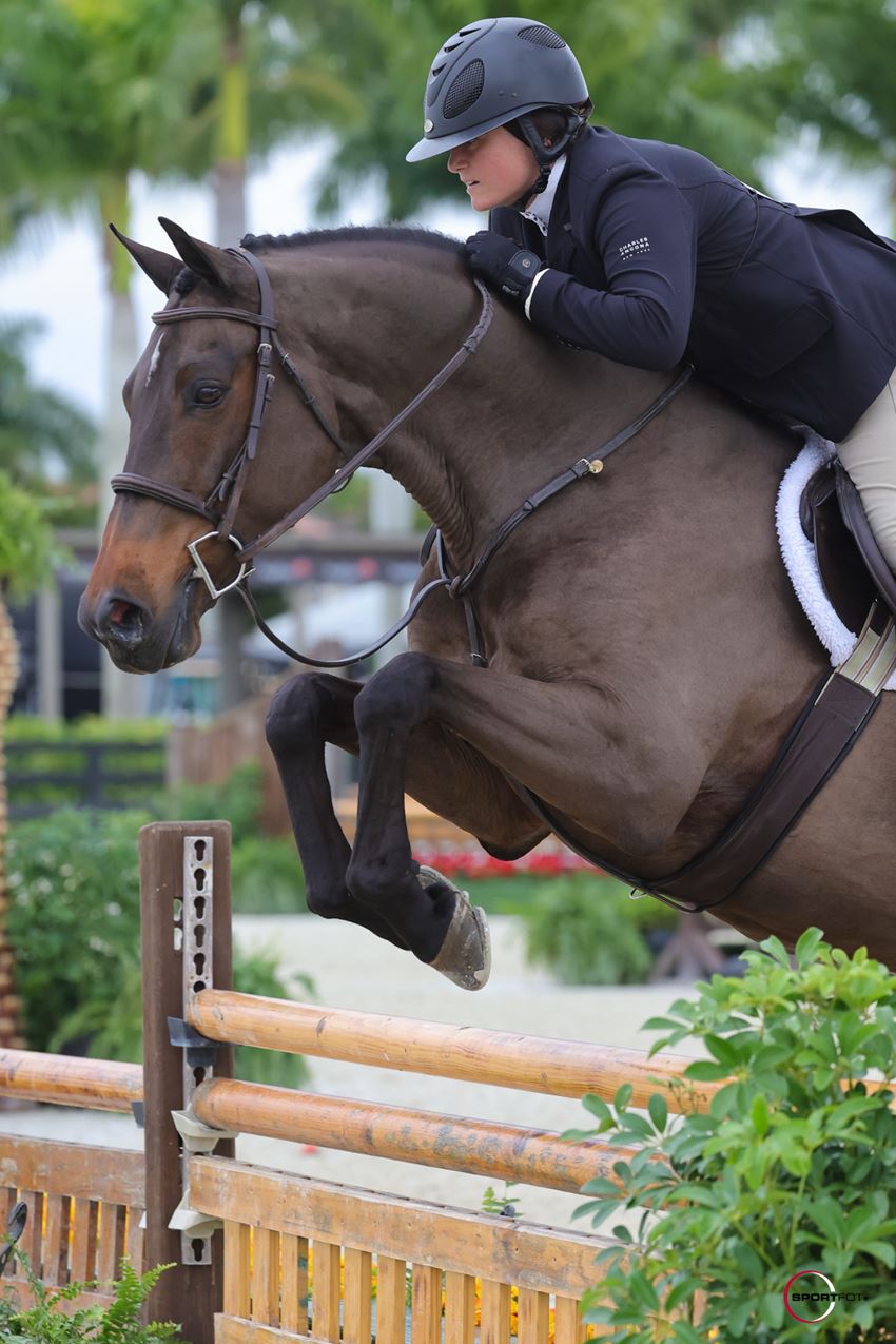 Victoria Colvin & Gabriel in the $5,000 USHJA National Hunter Derby, presented by Open Minds Academy © Sportfot